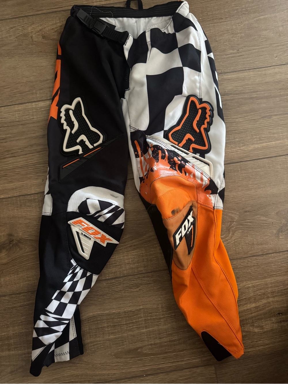 Fox Kids Orange Black White Graphic Motocross Pants